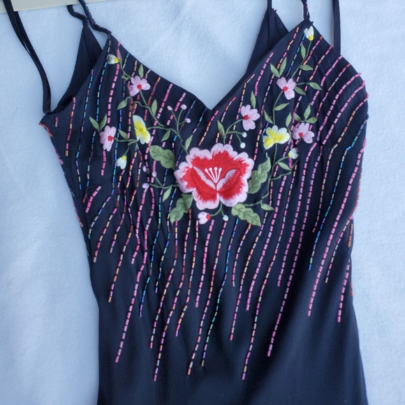 NWOT Cache embroidered beaded floral dress 2 - Picture 3 of 12